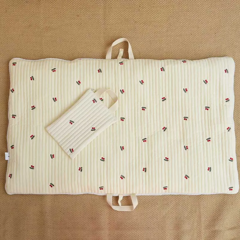 Ins Baby Mattress Cotton Animal Bear Children's Kindergarten Bed Cushion Thickened Quilted Portable Mattress Cute Baby