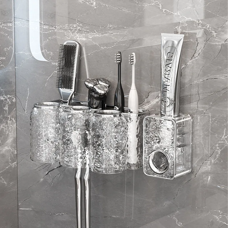 Automatic Toothpaste Squeezer Wall Mount Toothpaste Dispenser for Kids And Adults Toothpaste Storage Rack Bathroom Organizerer 3