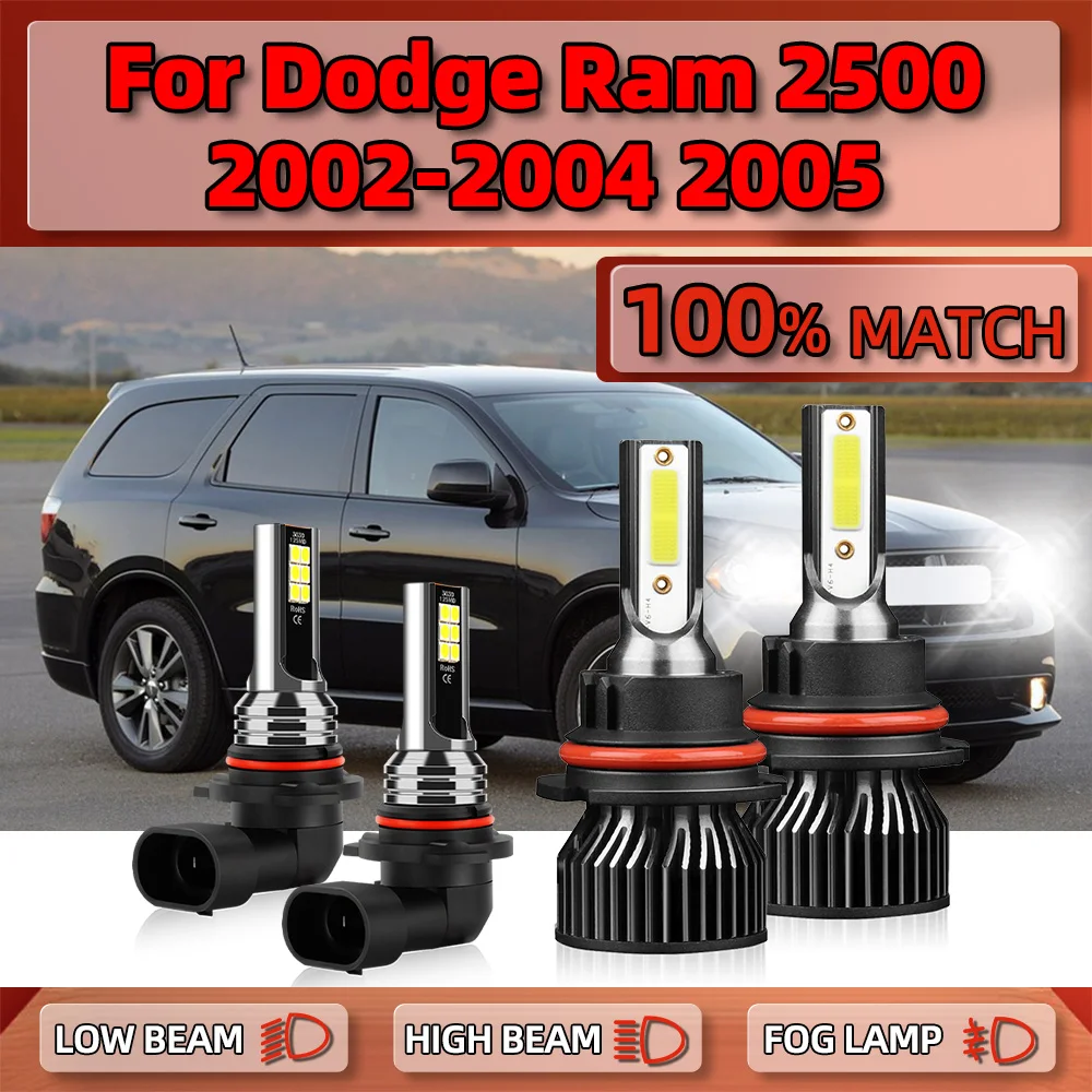 

Canbus LED Headlamps 40000LM Car Headlight Bulbs 240W 12V Turbo Fog Light 6000K White For Dodge Ram 2500 2002 2003 2004 2005