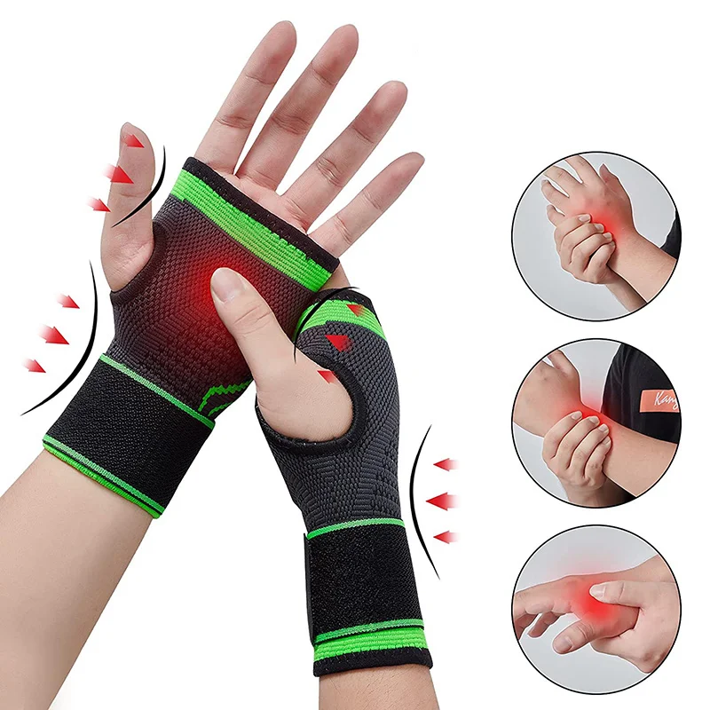 

Wrist Support Gym Sports Wristband Wrist Palm Guard Protector Adjustable Wrist Brace Strap Compression Gloves for Carpal Tunnel