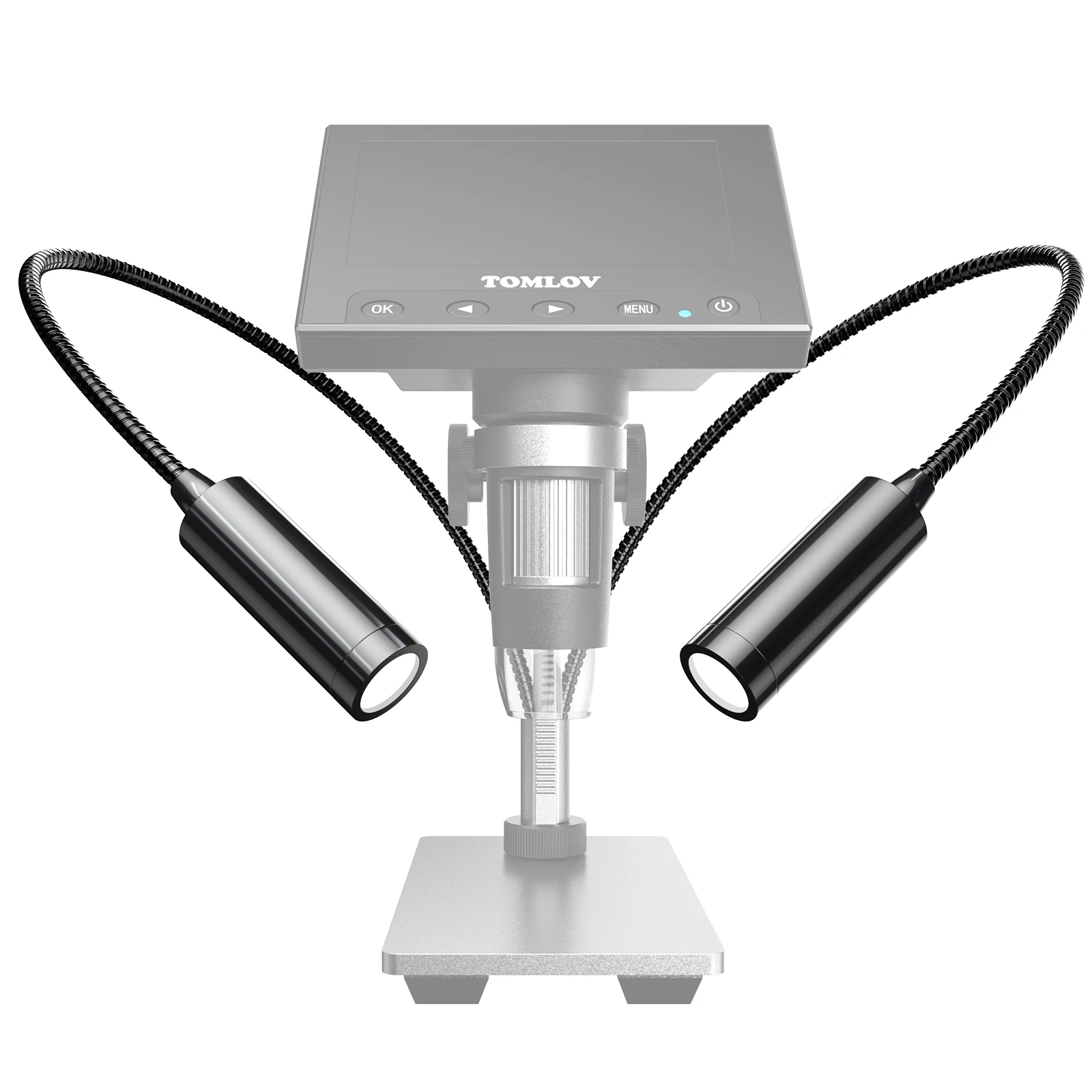 Tomlov Gooseneck Microscope Auxiliary Lights AllAluminum Flexible