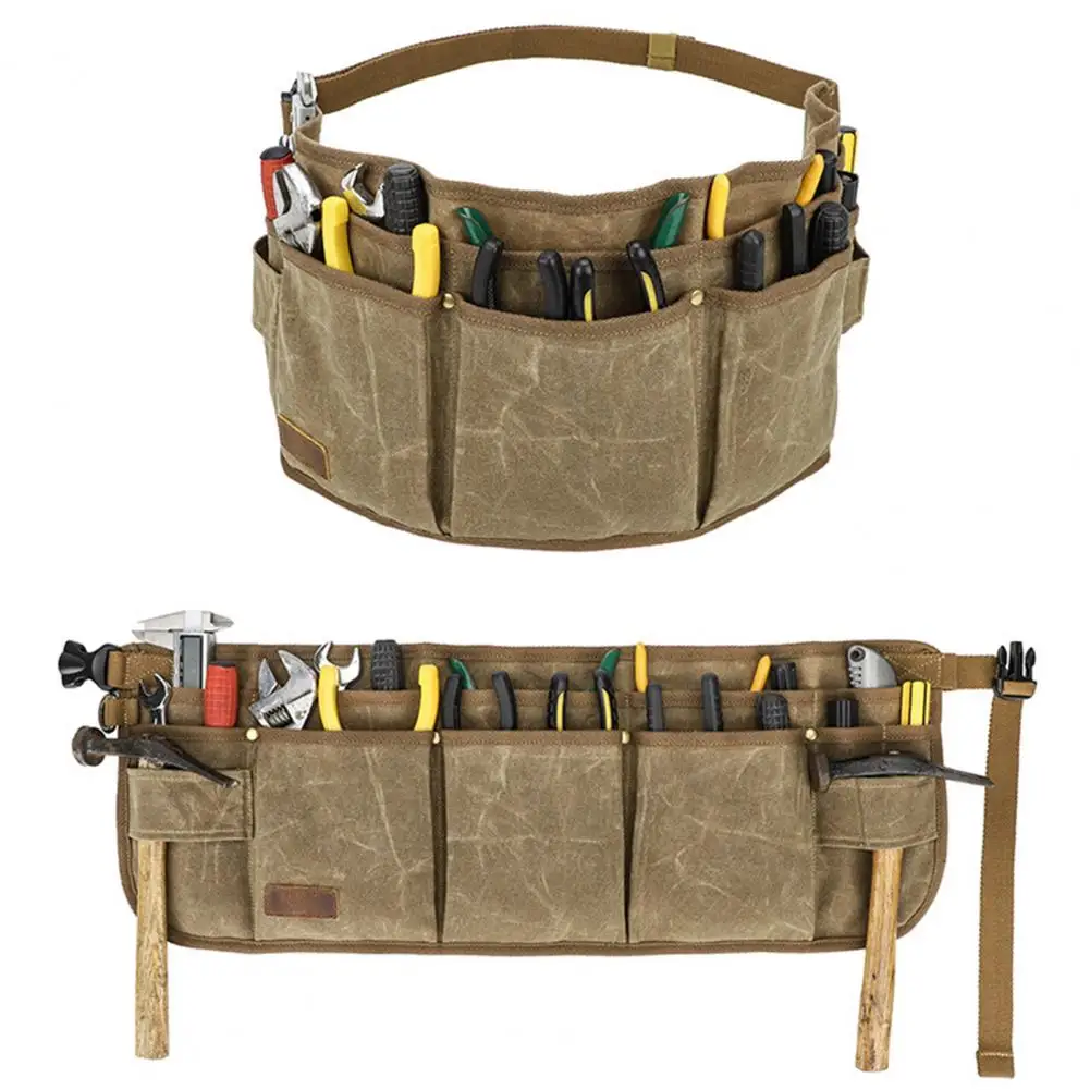 

Tool Utility Pouch with Multiple Pockets Release Pocket Tool Belt for Electrician Carpenter