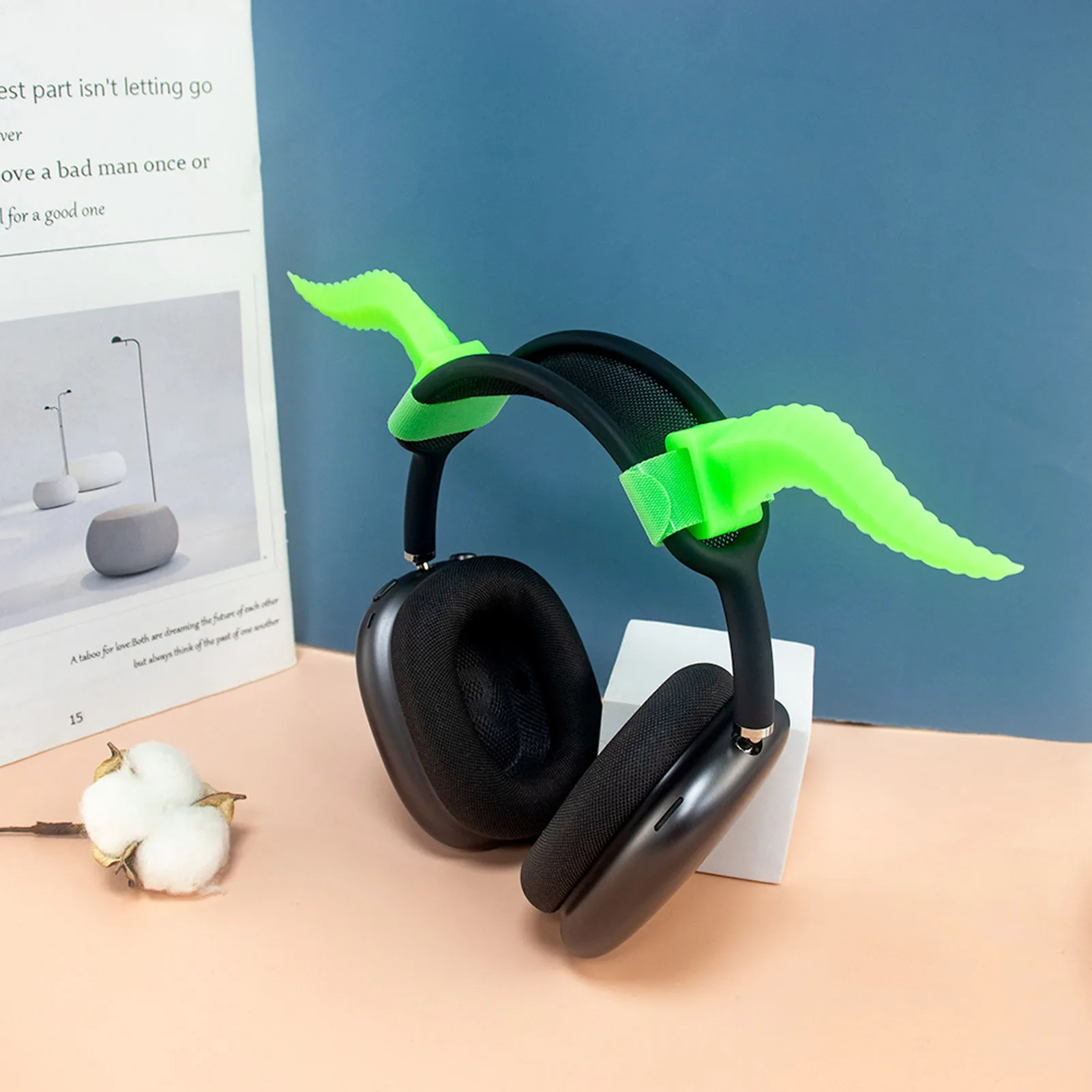 HeadphoneDecorationOxHornsEarphonePendantSiliconeDetachableSoft