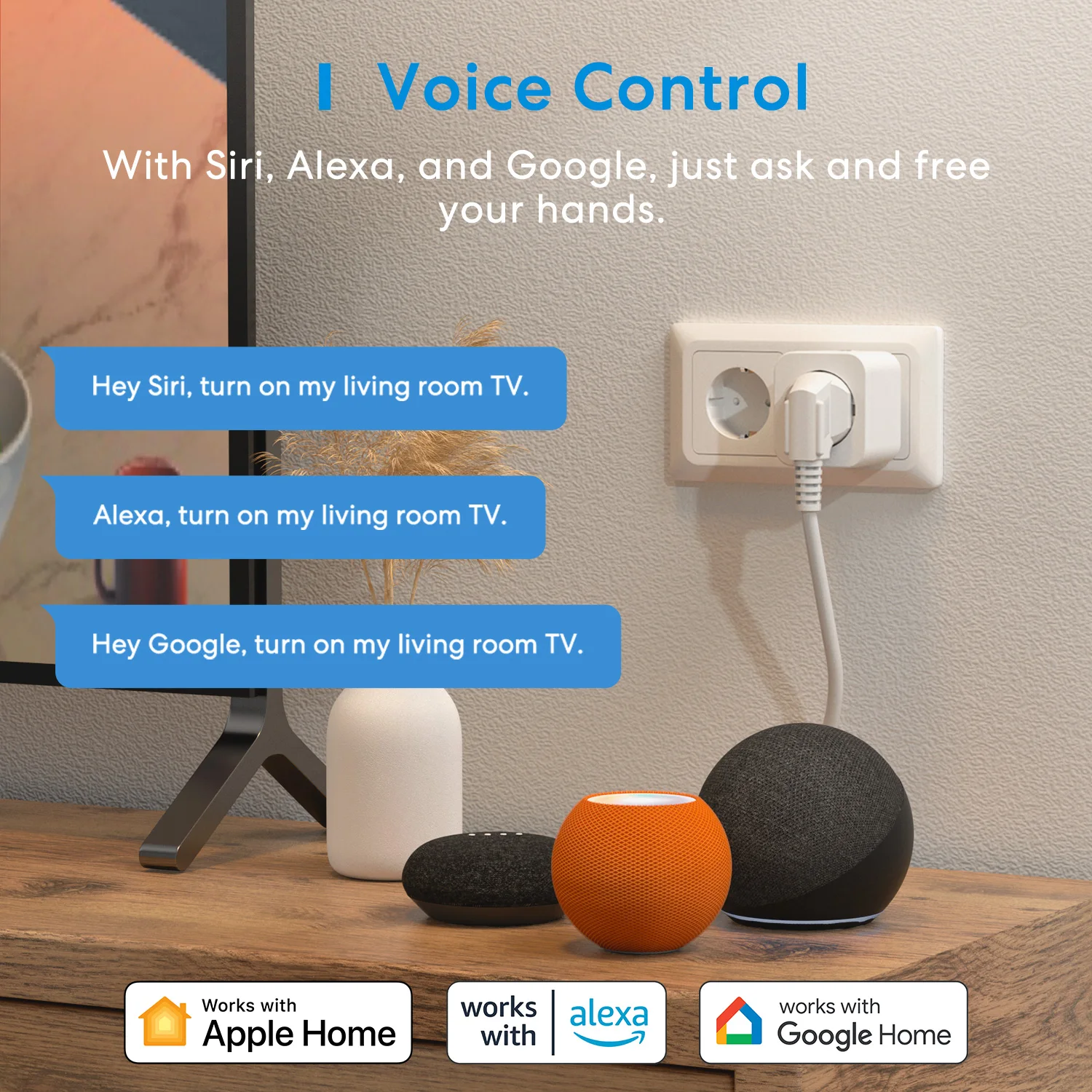 Smart WiFi Plug/Timer Compatible with Alexa and Google Home