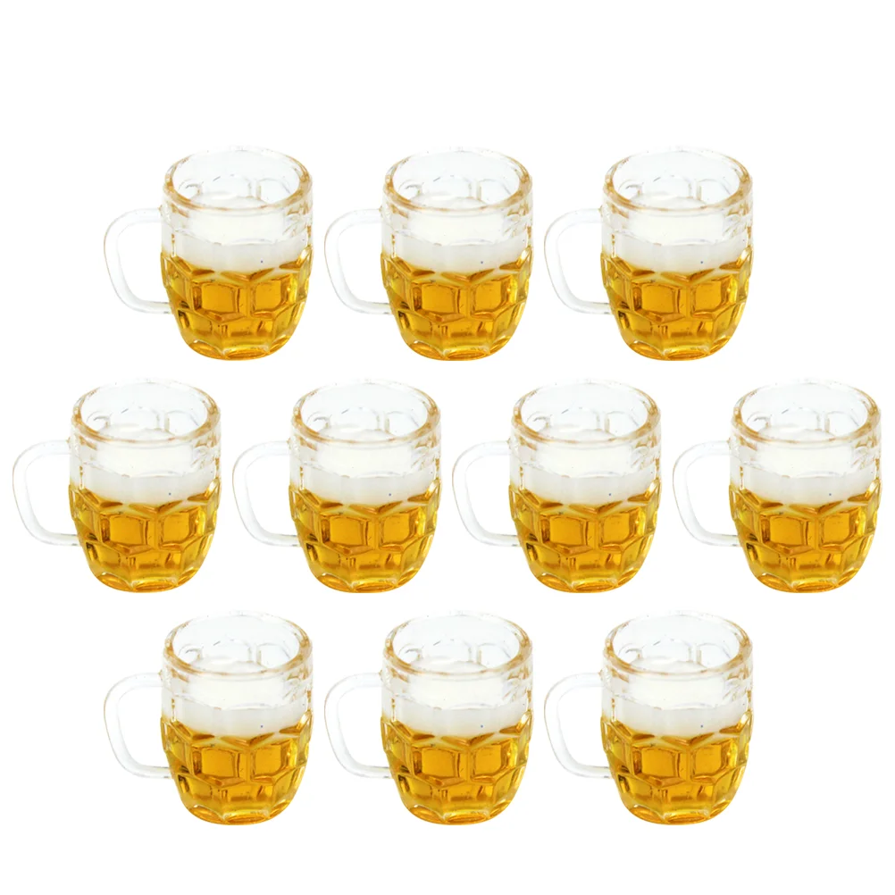 

Simulation Beer Mini House Prop Accessory Mugs Decorations Photo Props Tiny Resin Toy