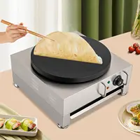Crepe Maker 16-Inch Pancake Maker Baking Machine Round Crepes Griddle for Restaurants Dessert Stores Snack Bars, Non-stick Coati 1