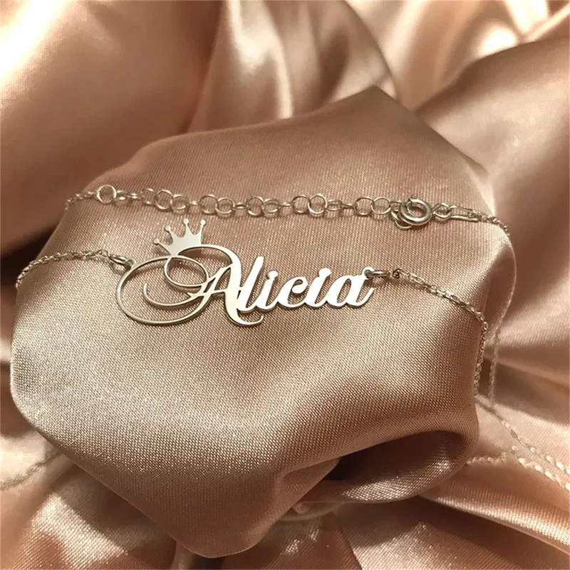 

Customize Art Font Male Girls Boys Life Chunky Necklace Star Luxury Harajuku Military Kpop Choker Best Friends New Collection