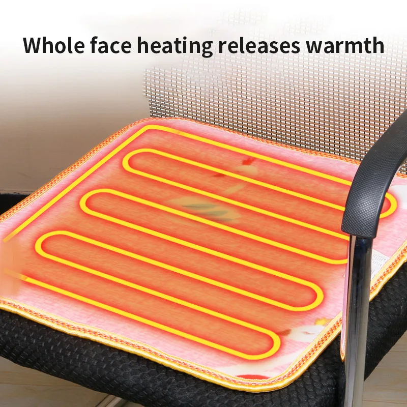Heating Pad Electric Body Winter Warm Mat Bed Square Cushion Office Chair Seat Hands Buttocks Feet