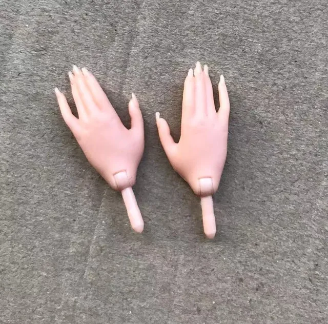 Original Doll Hands Shoes Boots Earrings Decors Doll Replacement White Beige Brown Hands Colorful Doll Accessories - white hands