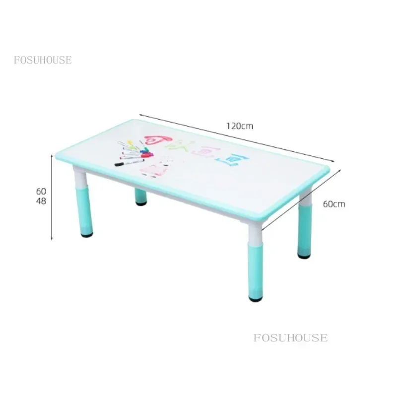 Kindergarten Table and Chair Set Can Lift Kid's Learning Desk School Writing Desk Painting Graffiti Early Education Tables b