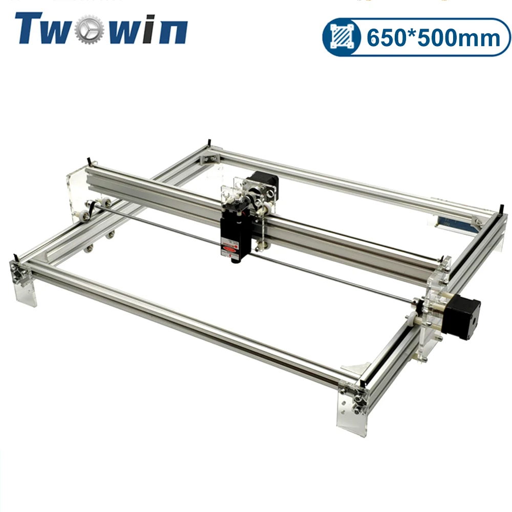 

TWOWIN DIY Laser Engraving Machine Picture Printer Mini Desktop Engraver Working Area 65cm*50cm Big Powerful CNC Machine Cutter