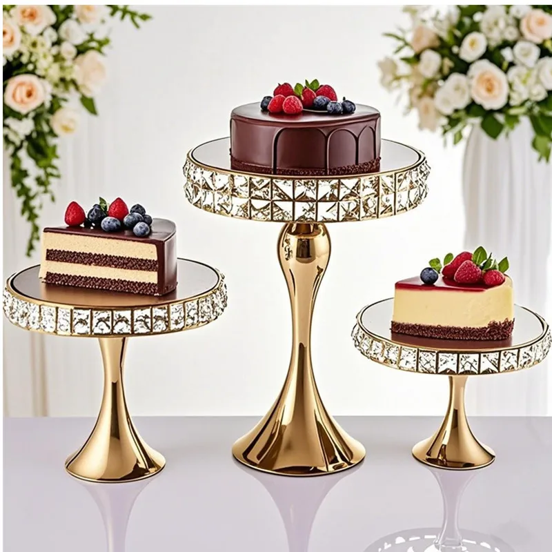 European Mermaid Metal Mirror Cake Stand, Wedding Dessert Stand, Cup ...