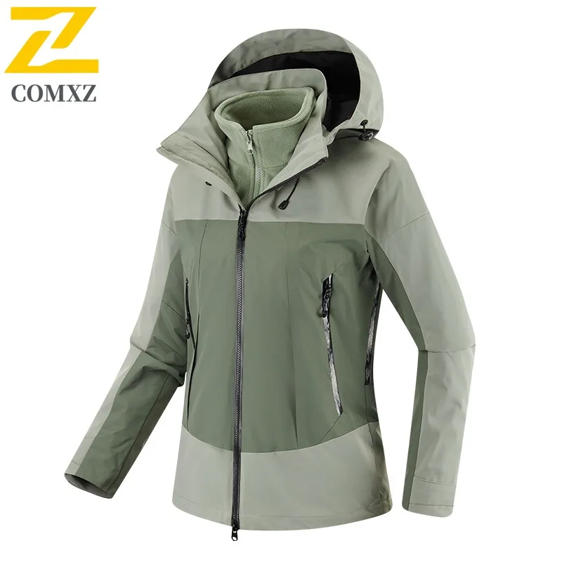 COMXZ Mens Thickened Jacket 2025 Outdoor Adventure Comfortable Jackets Solid Color Travel Warm Autumn Winter Padding Coat