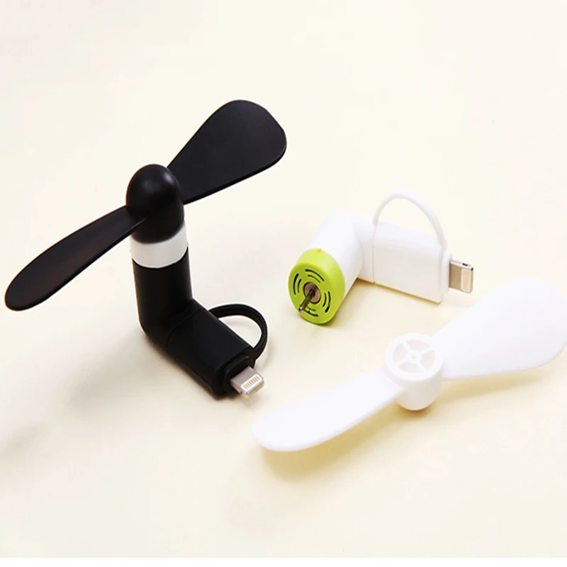 Heculas USB Fan Flexible Mobile Phone Mini Fan Removable Fans For Android iOS Type-C Power Bank Laptop USB Gadgets