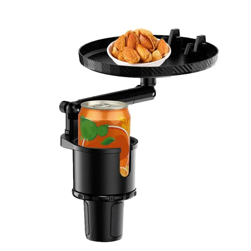 

Подстаканник для стаканов, автомобильный поднос, регулируемый автомобильный поднос для закусок со слотом для телефона, вращающийся на 360 градусов Автомобильный поднос для еды и питья