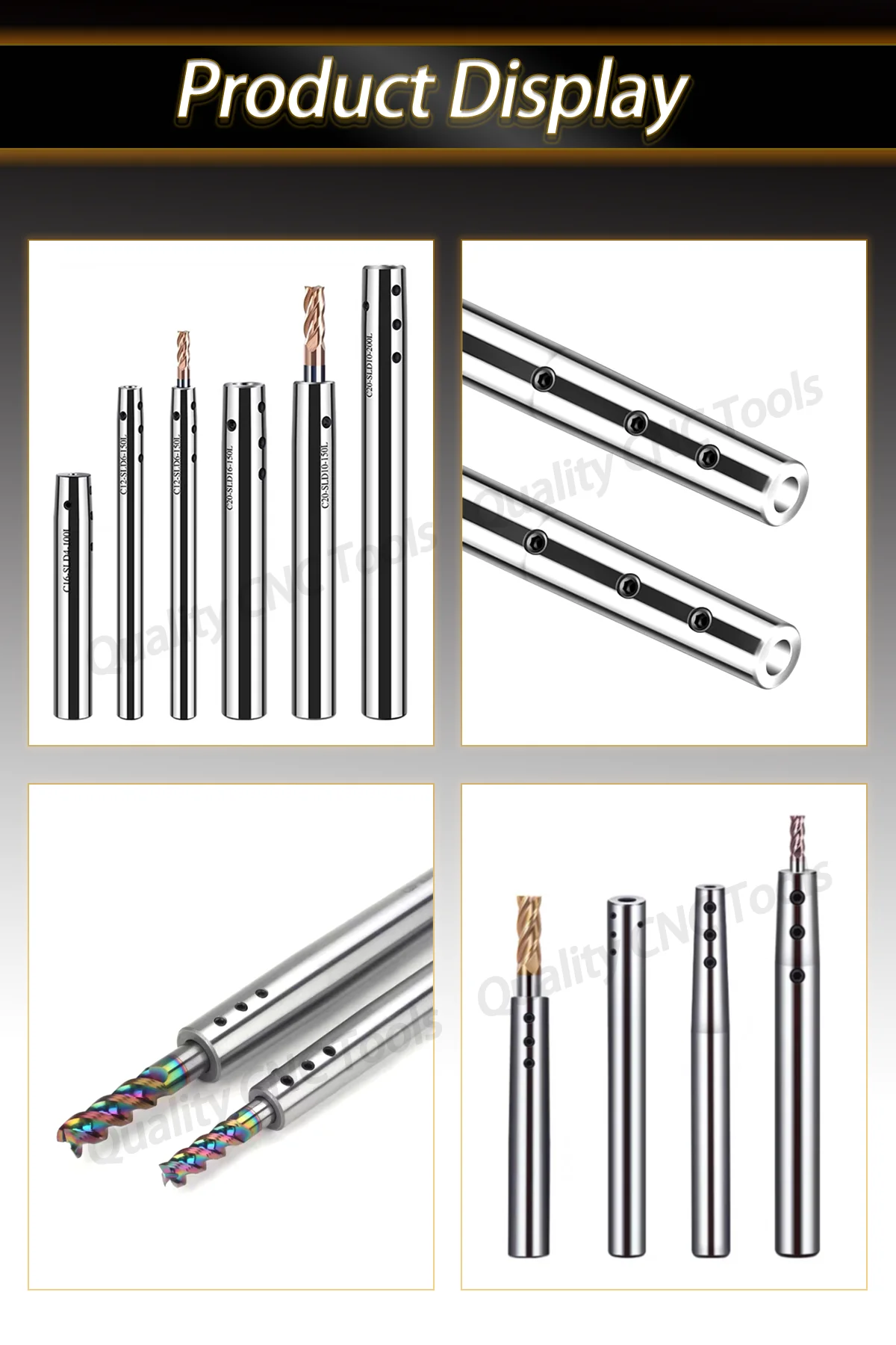 1PC Seismische Seite Feste Verlängerung Stange Gerade Schaft Durch Loch Verlängerung Stange CNC MillingTools SLD3/D4/D5/D6/D8/D10/D12/D16 – Detail 2