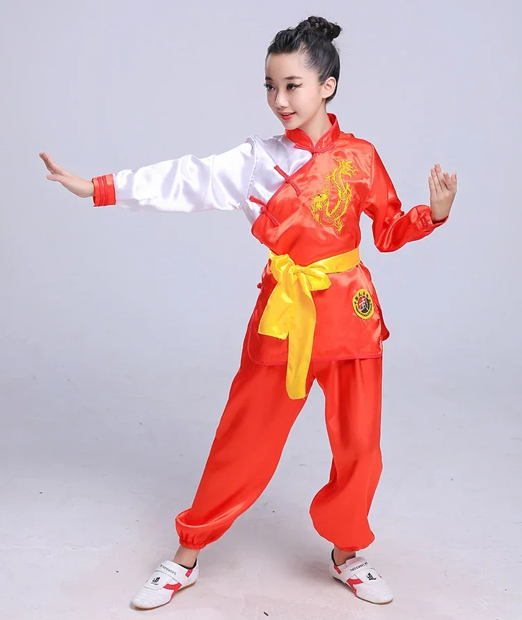 Wushu Clothing Martial Arts Uniform Kung Fu Suit Stage Performance Costume Set for Kids