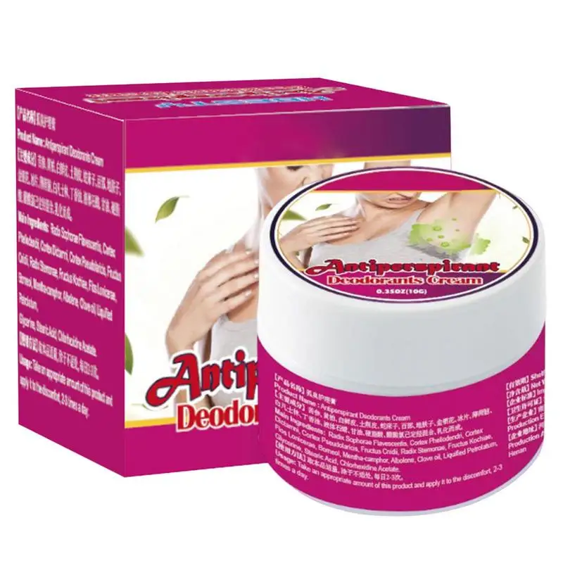 NEW 10g Body Odor Sweat Deodor Cream For Man And Woman Removes Armpit Odor And Sweaty Lasting Aroma Skin Care Cream