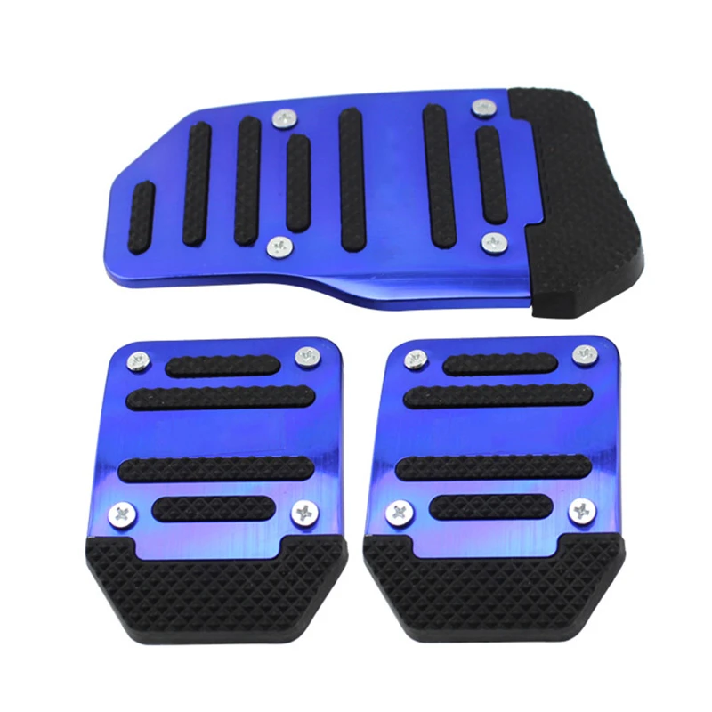 New 3pcs/set Universal Aluminum Manual Transmission Nonslip Car Pedal