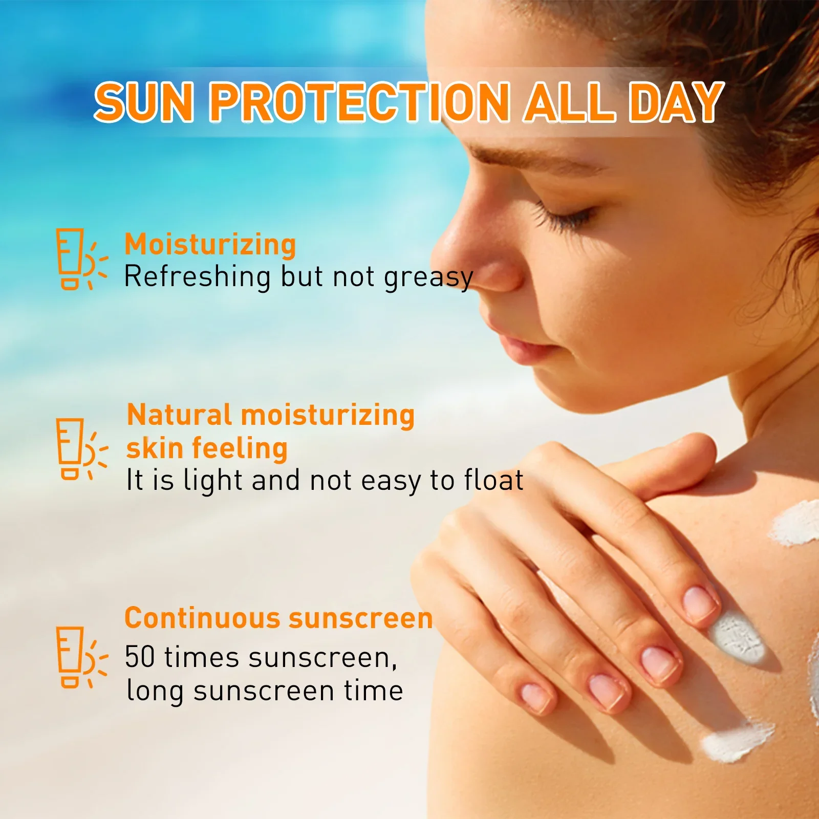 50ml Original Face Sunscreen Anti-Shine Invisible Fluid Anti-Imperfection Ultra SPF50 Body Sunscreen Whitening face sunscreen