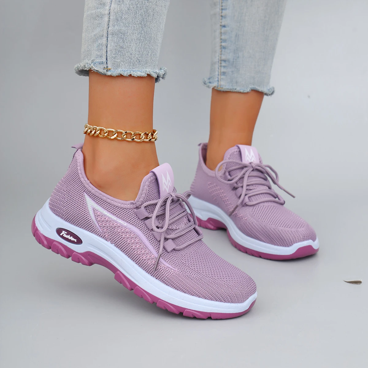 أحذية نسائية صيفية مسطحة من القماش الشبكي قابلة للتنفس، أحذية نسائية كاجوال، أحذية رياضية، تخفيضات، شحن مجاني