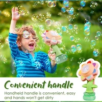Sunflower Bubble Machine for Kids Automatic Flower Bubble Toy with Light for Toddlers Bubble Maker Blower for Kids Outdoor Toys 5