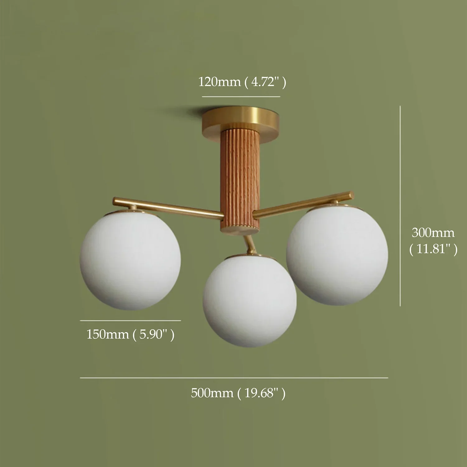 Détails techniques du lustre