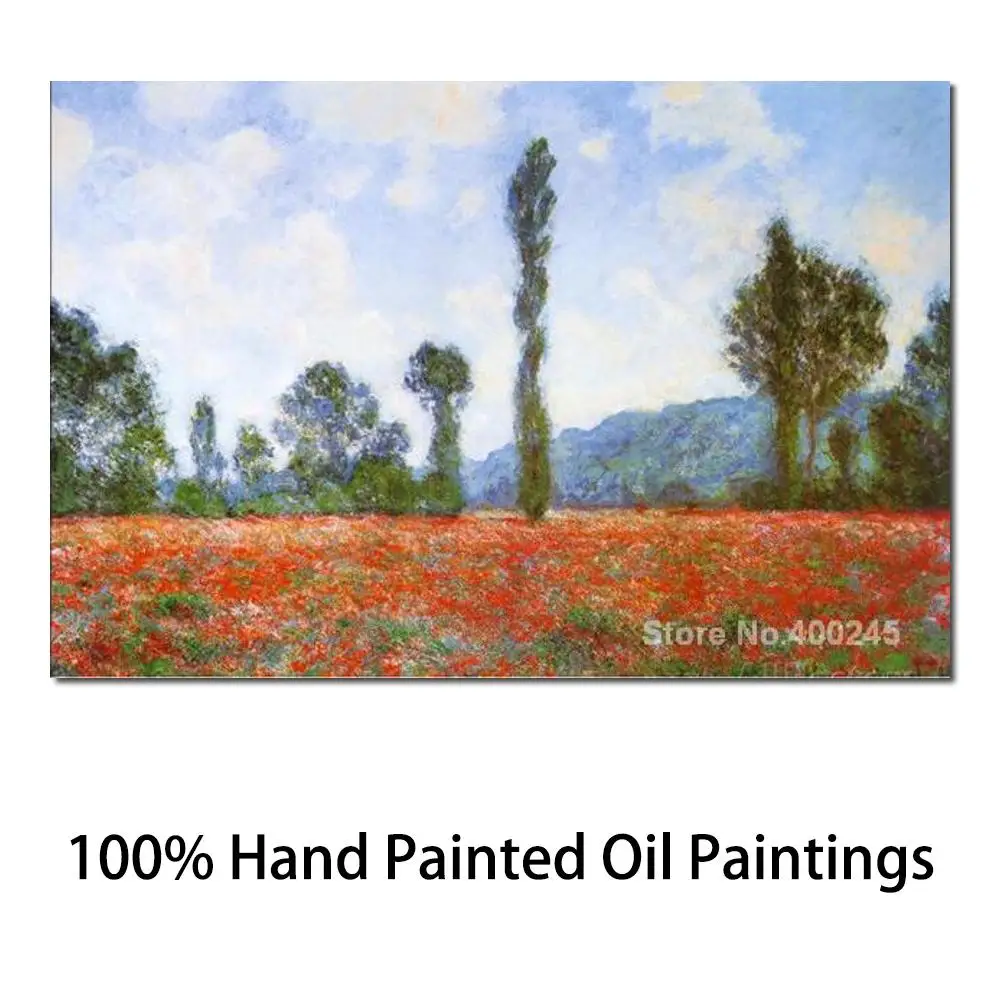 Campo Regalo Artistico Di Poppies Claude Monet Dipinto Su Tela Dipinto A Mano Di Alta Qualità