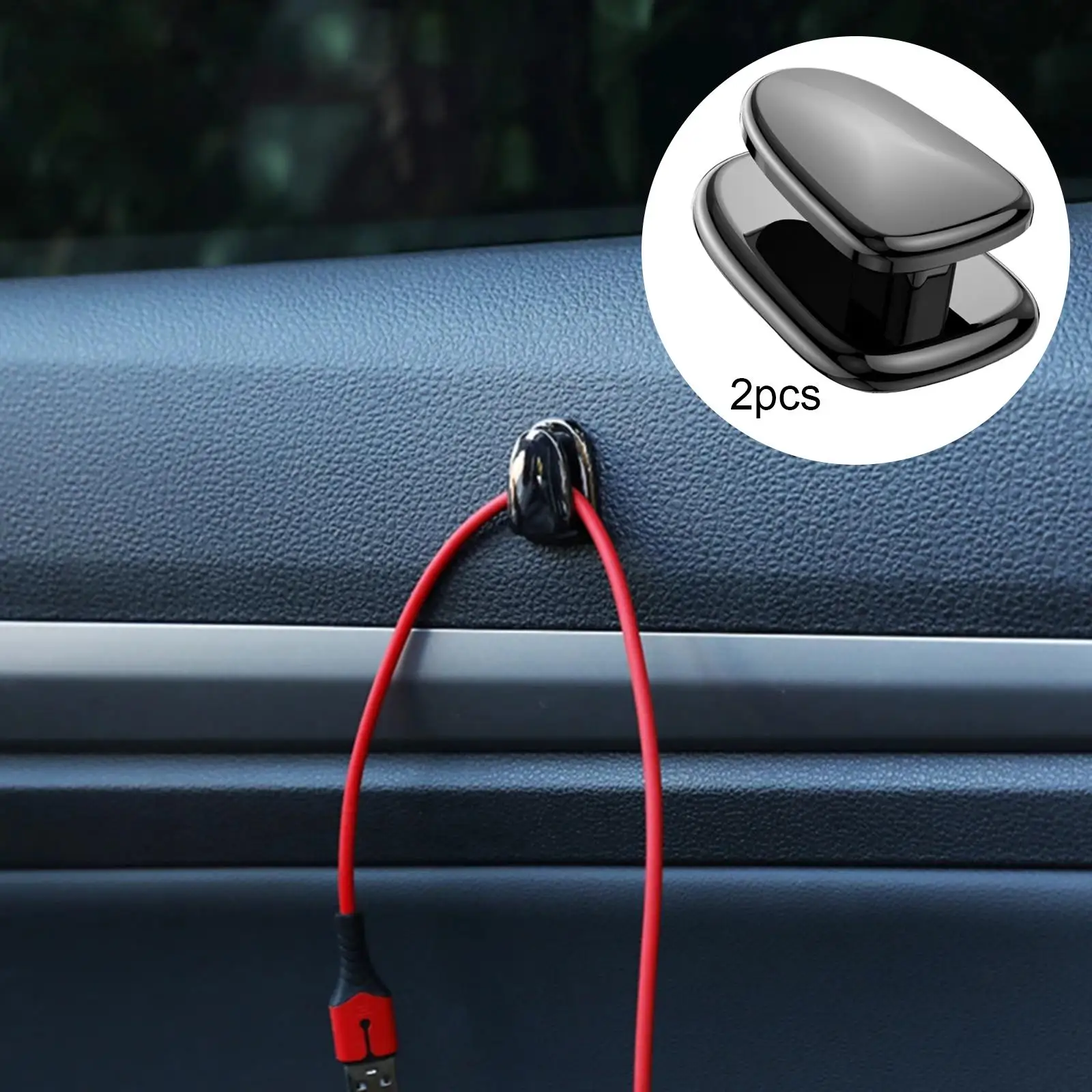 2Pcs Car Hooks Accs Multifunctional Mini Hook Fastener Clip Wall Hook for Car