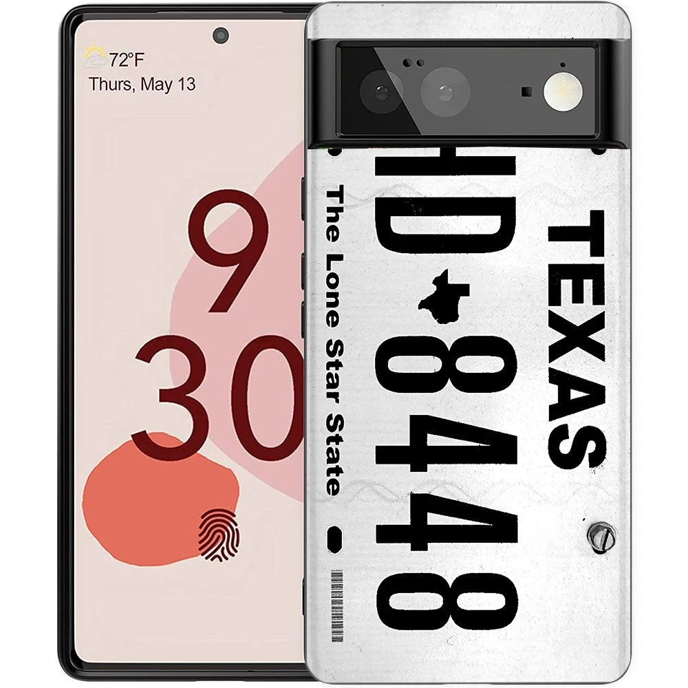 Vintage Humor License Plate Design Phone Case Cover - Shockproof Silicone