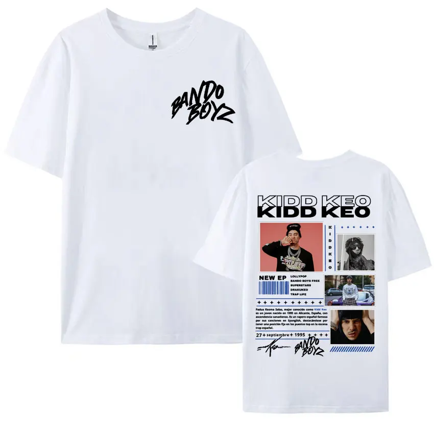 Rapper Kidd Keo Bando Boyz Tour Merch Tee Shirt Men's Women Harajuku Hip Hop Punk Street T-shirt Casual Cotton Oversized T Shirt 4