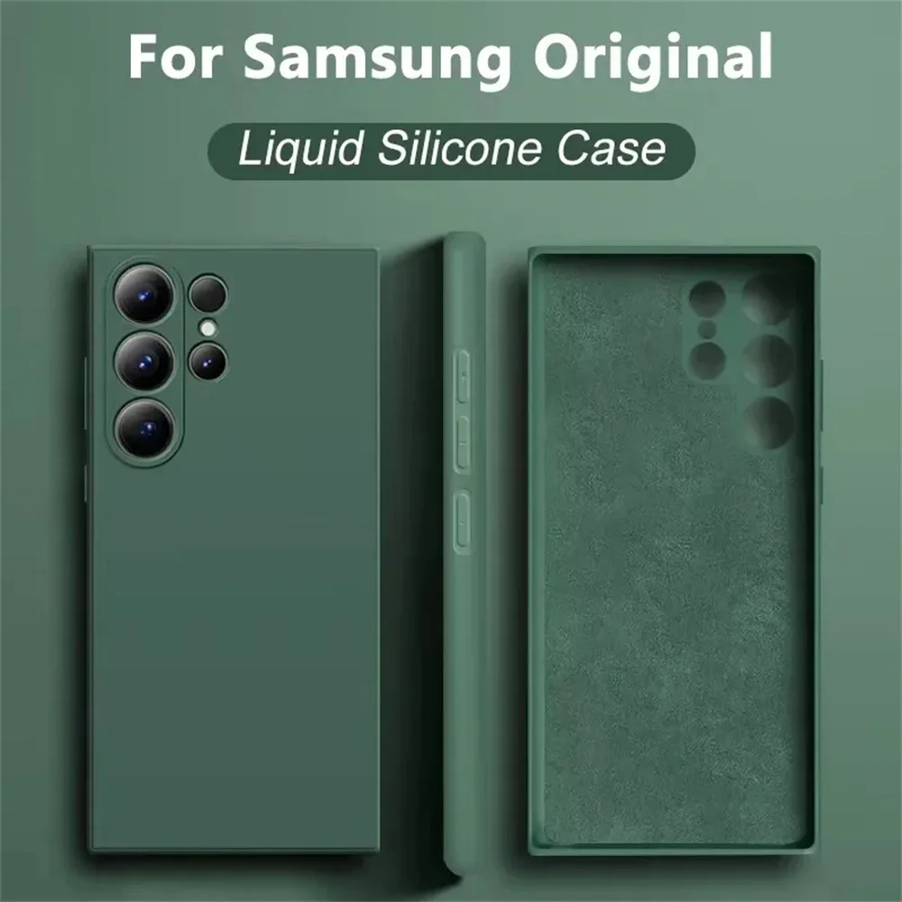 Premium Fall Prevention Silicone Phone Case with Liquid Straight Edge Design