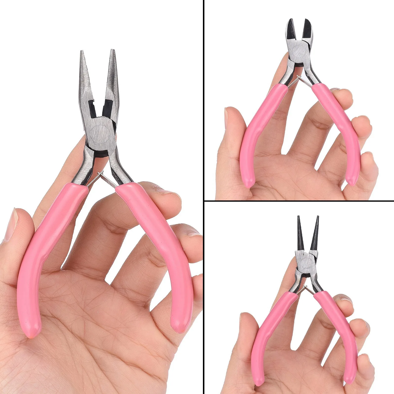 pandahall Jewelry Pliers Sets DIY Jewelry Tools kit For Jewelry Making DIY Round Nose Plier Wire Cutter Plier Side Cutting Plier