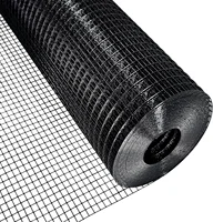 Black Hardware Cloth 1/2 Inch 48 in x 100 ft 19 Gauge PVC Coating Wire Mesh Rolls Vinyl Coated Welded Chicken Wire Fencing 1