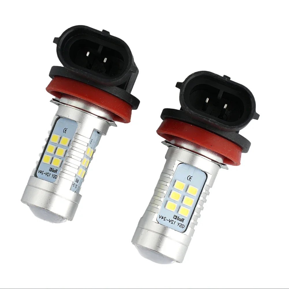 자동차 안개등 전구, 실용적인 트럭 램프 부품 교체, 2000LM 슈퍼 브라이트, 200W 21 LED 칩 2X, 6000K 화이트