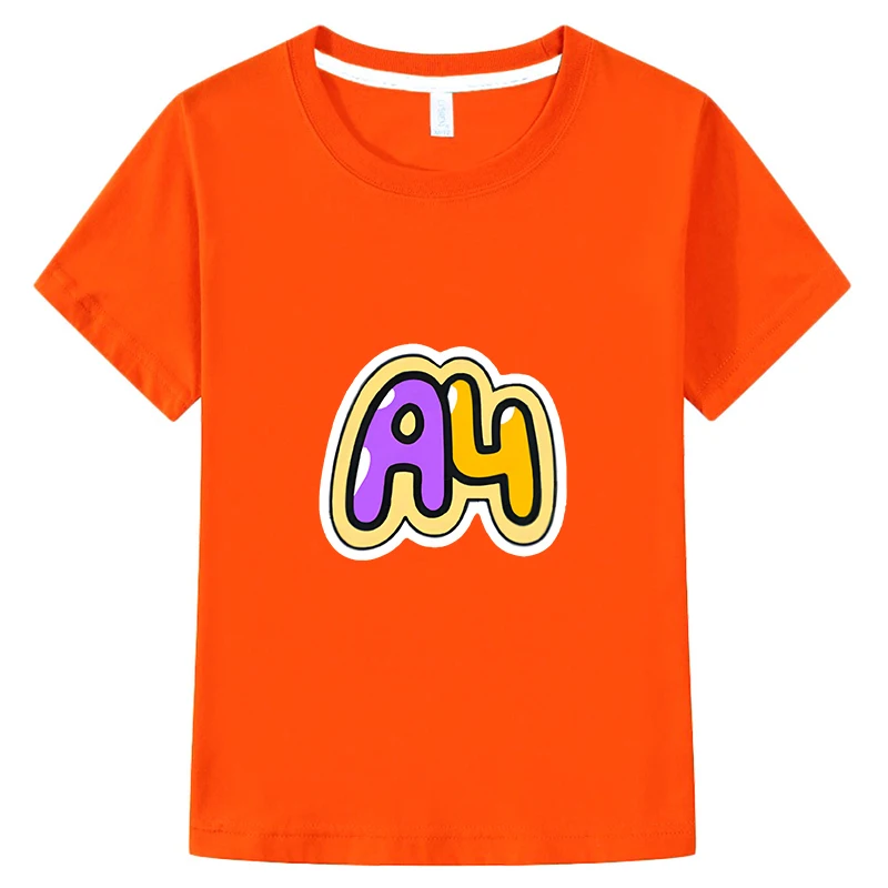 

мерч A4 Children T-shirt Summer 100%Cotton Short-sleeved T-shirts A4 Vlad Casual T-shirt kids clothes y2k girl clothes one piece