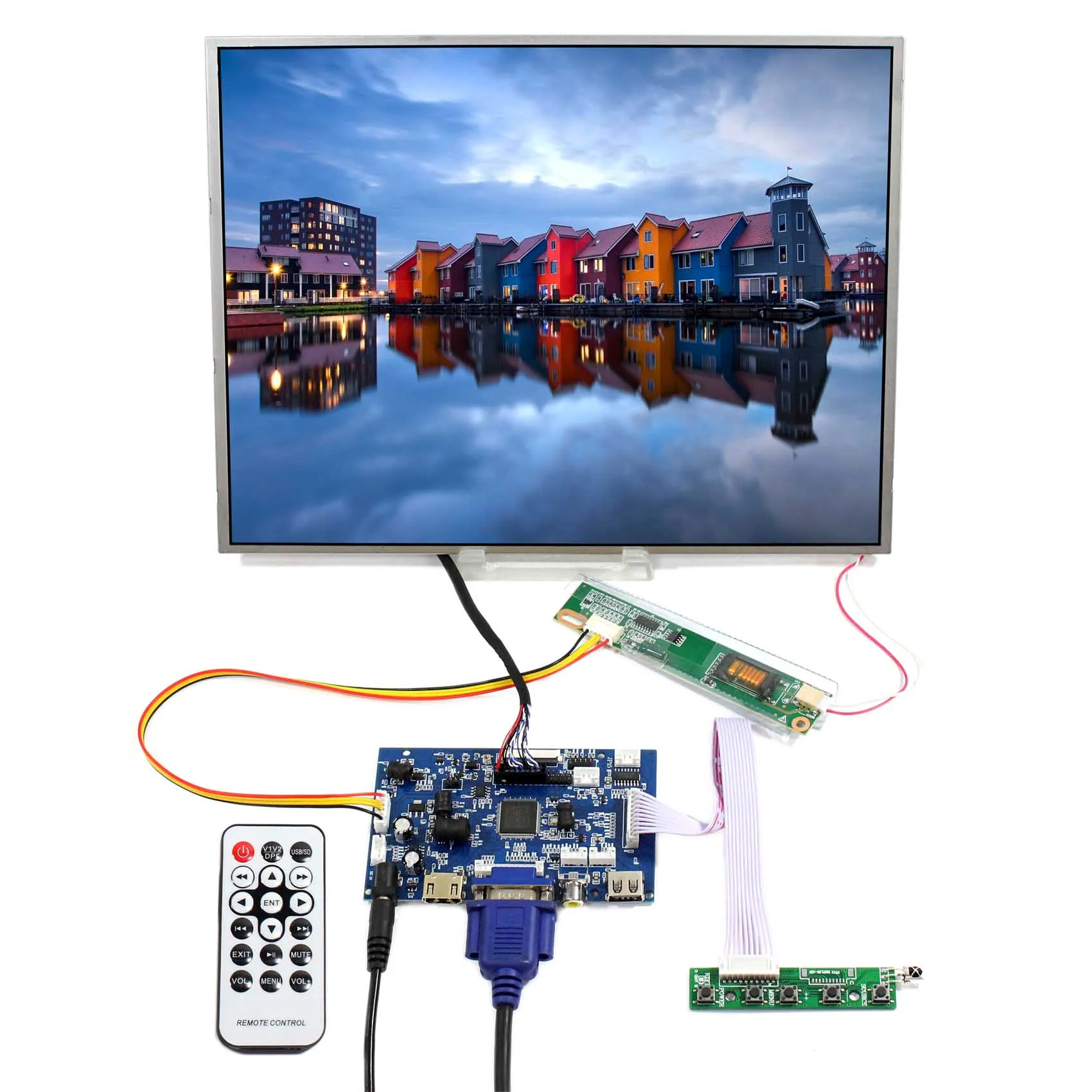 

13.3" TM133XG 1024X768 LCD Screen with HD MI VGA AV USB Control Board