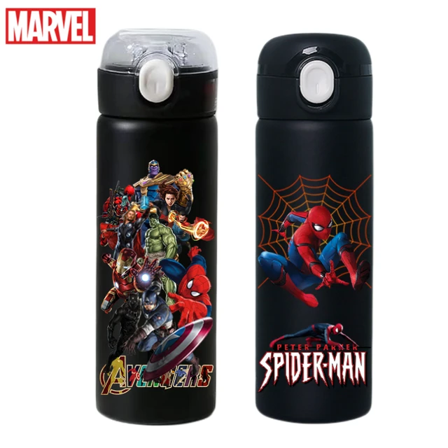 Disney Anime Water Bottle Boys Cartoon Plastic Drinking Cups Spiderman  Children Adult Water Glass 560ml - AliExpress