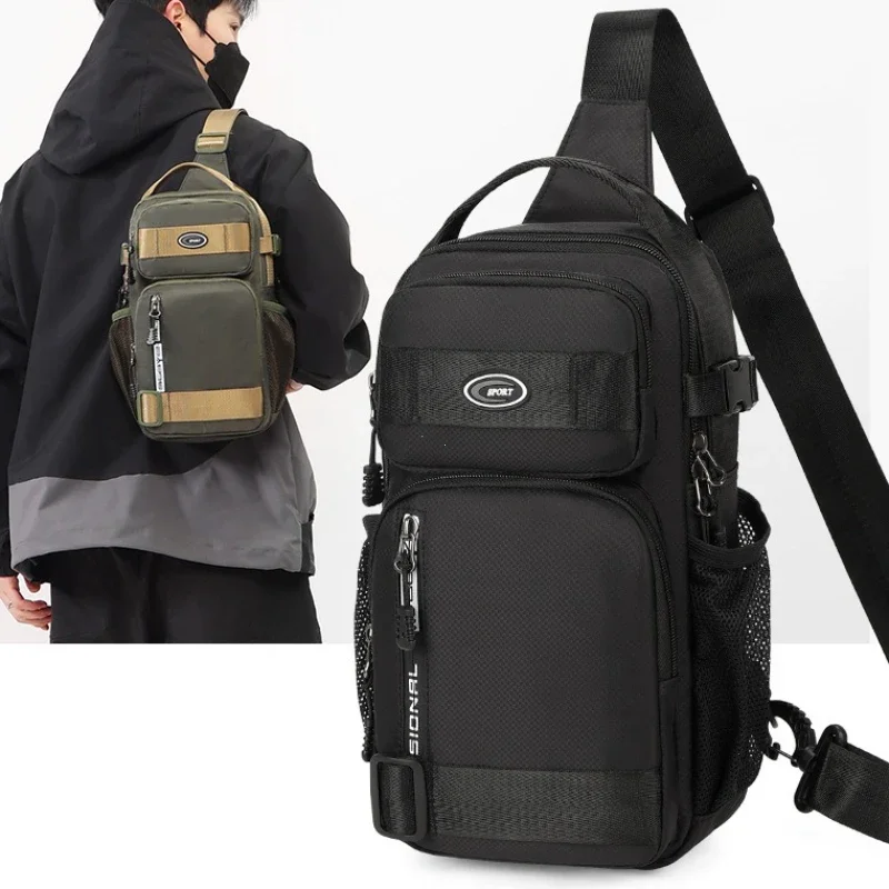 Men Riding Backpack Large Capacity Chest Bag Lightweight Crossbody Sling Bag Casual Outdoor Shoulder Pack for Men Crossbody Bags