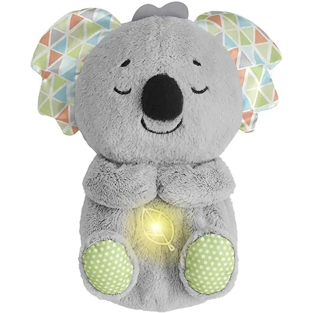 Plush Plush Slumber Otter Toy with Breathing Movement with Music Soothing Sleeping Otter Toy Baby Rattle and Teething