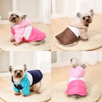 Sweat à capuche vêtements pour chiens de compagnie pour petits chiens moyens chats hiver coupe-vent chiot veste chaud polaire chat manteau Yorkshire bouledogue vêtements 5