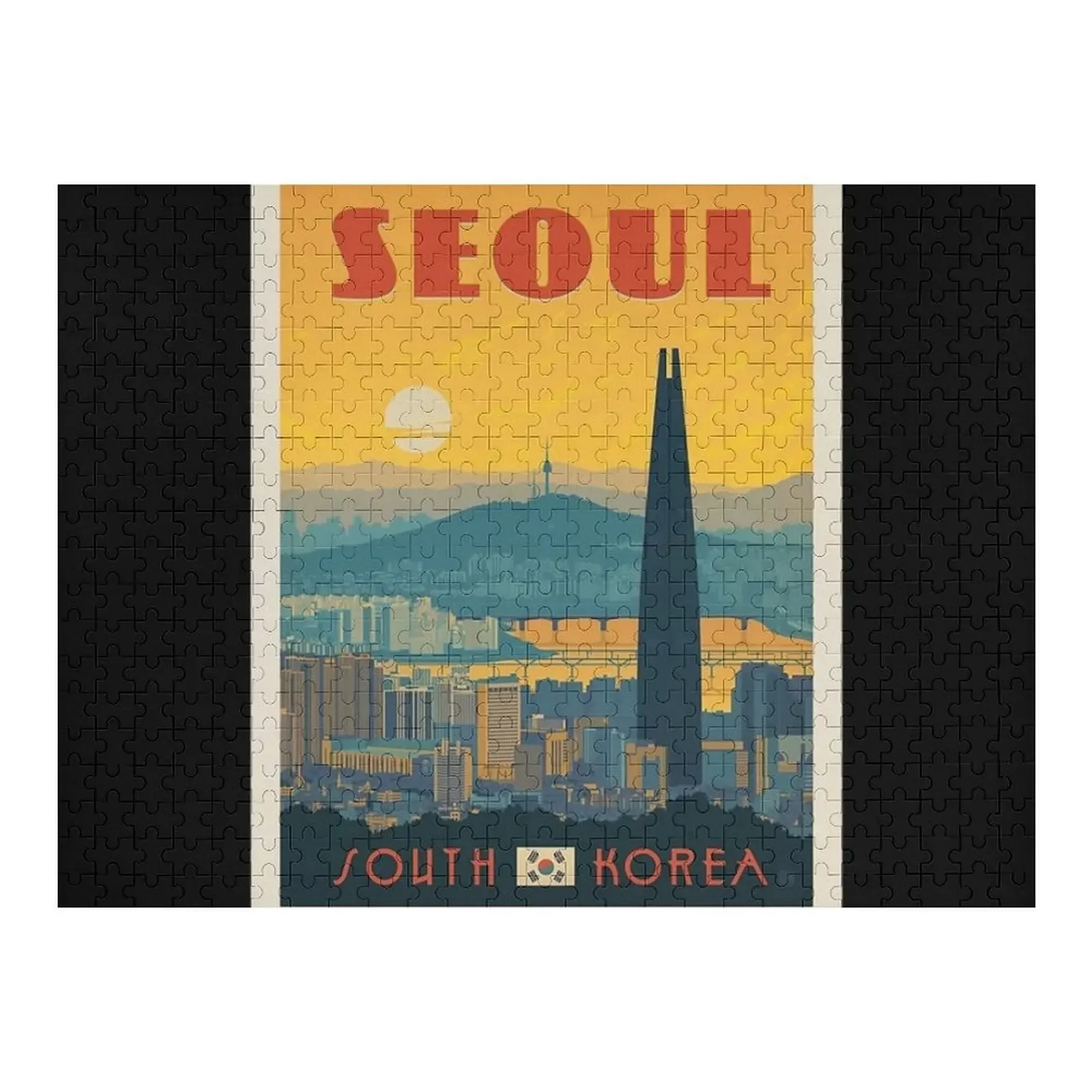 Seoul - South Korea Jigsaw Puzzle Jigsaw Custom Custom Photo Customizable Gift Puzzle