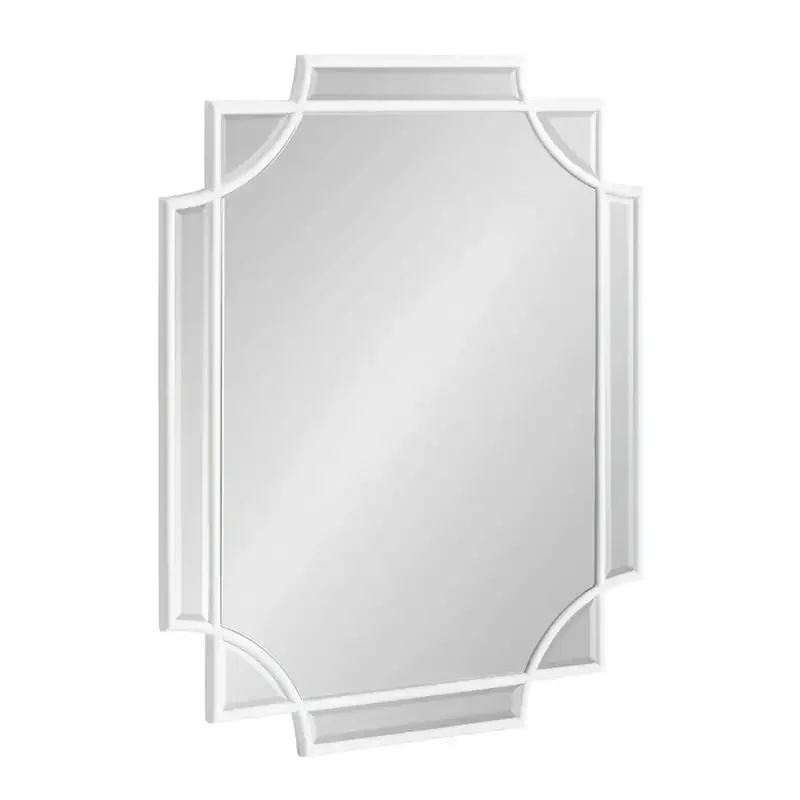 

Minuette Glam Wall Mirror, 18 x 24, White, Boho- Decor for Wall