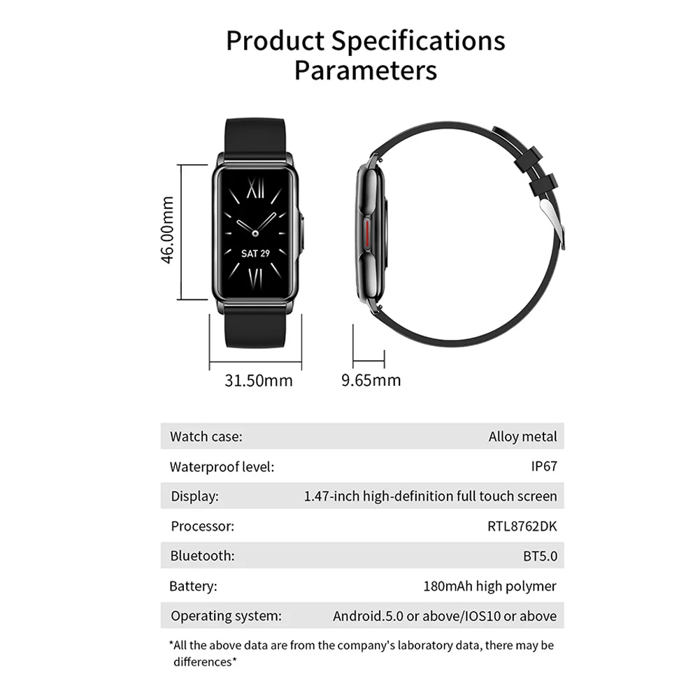 H80 Female Smart Watch | Sport Smart Bracelet | 1.47 Inch Curved Full Touch Screen | Exercise Heart Monitoring | Blood Oxygen Monitoring 17 H80 Female Smart Watch | Sport Smart Bracelet | 1.47 Inch Curved Full Touch Screen | Exercise Heart Monitoring | Blood Oxygen Monitoring 13