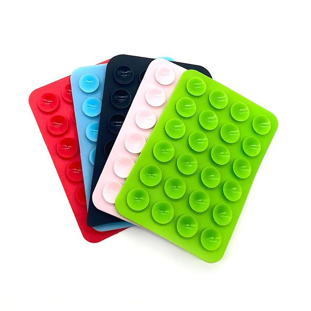 JCD Mobile Phone Fixture Suction Cup Backed Adhesive Silicone Rubber Sucker Pad Double Side Silicone Suction Pad For Fixed Pad