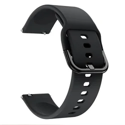 Versatile Silicone Watch Band - Premium Replacement Wrist Strap - Universal 22mm (Black)
