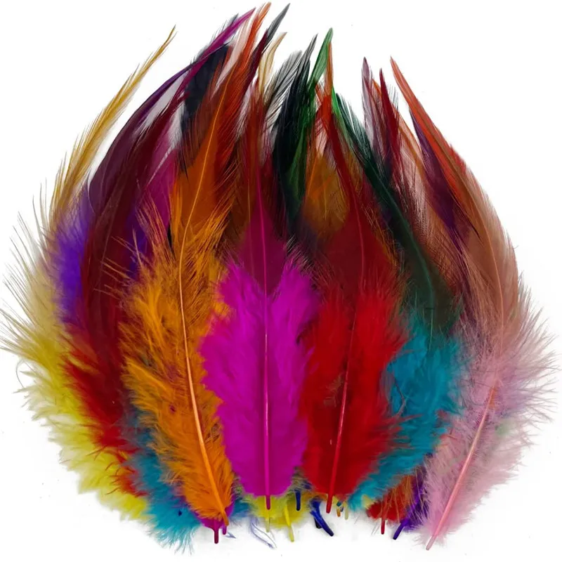 Colorful Feathers DIY Crafting Craft Rainbow Feather for Dream Catcher  Party Decorations,Feather Mask,Jewelry Making(100pcs)