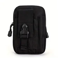 Sac de taille tactique unisexe, 1 pièce, sac de ceinture multifonctionnel robuste avec sangle réglable, fermeture à glissière sécurisée, léger 3