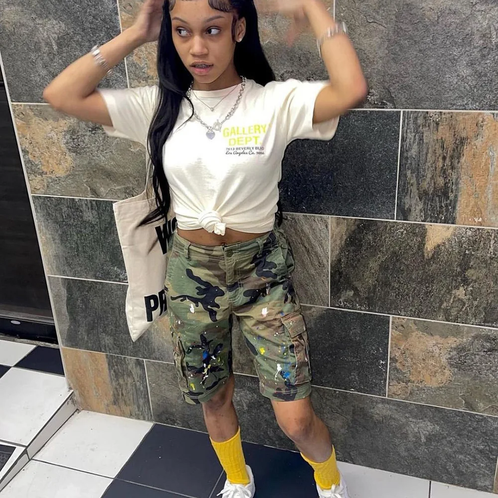 Camo Cargo Shorts Swag