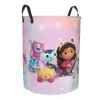 Custom Gabbys Mercat Cats Laundry Hamper Large Clothes Storage Basket Cartoon Dollhouse Toy Bin Organizer for Boy Girl 2
